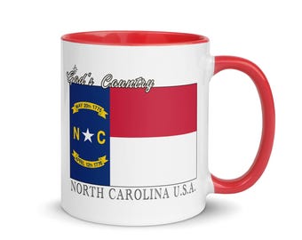 North Carolina Flag Coffee Mug Tar Heel State Gift Home State Pride