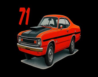 1971 Classic Car Guy Retro V8 Street Rod Shirt