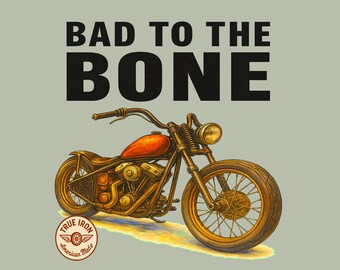 Old School Bobber Motorcycle Mens Biker Gift Shirt