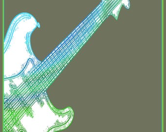 Camiseta con diseño de guitarra eléctrica, camiseta para guitarristas, regalo para amantes de la música rock.