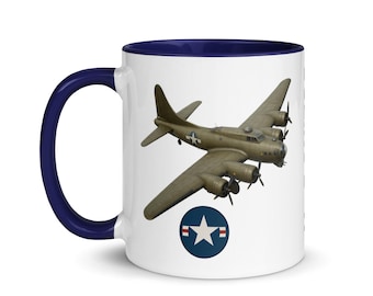 WWII Bomber Mug B-17 Aviation Gift for Pilots Veterans