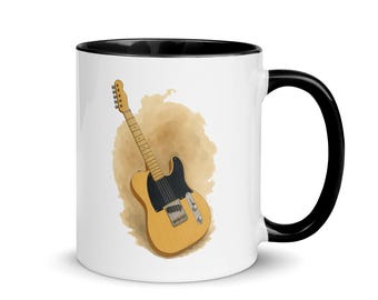 Electric Guitar Mug Musician Gift 6 String Lover Present