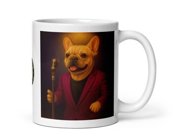 French Bulldog Singer Coffee Mug – Entertainer Dog Art