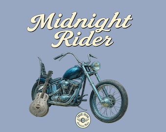 Motorcycle Guitar Shirt Biker Music Rider Gift Chopper Dobro Art