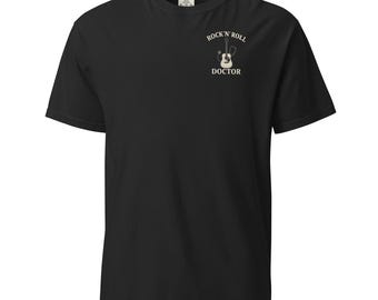 T-shirt Rock 'n' Roll Doctor - T-shirt de guitare acoustique pour musiciens, auteurs-compositeurs et fans de rock classique