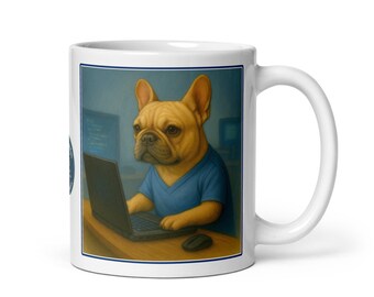 French Bulldog Tech Mug – Dogs at Work Coffee Cup