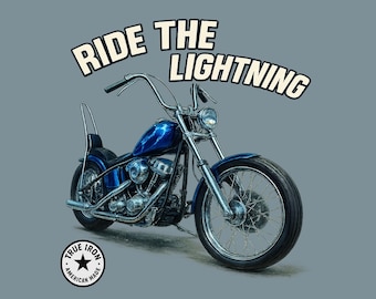 Chopper Motorcycle Shirt Vintage Biker Rider Gift Custom Bike Art