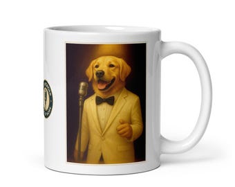 Golden Retriever Singer Mug – True Wonder Dogs Coffee Cup