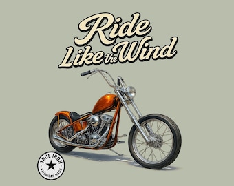Vintage Chopper Motorcycle Shirt Classic Biker Rider Gift Custom Bike Shirt