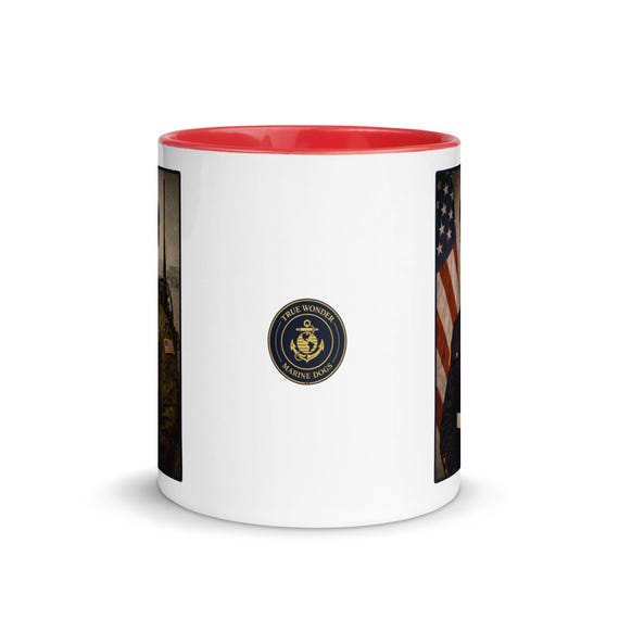 Marine French Bulldog Mug Military Dog Marine Veteran Gift Coffee