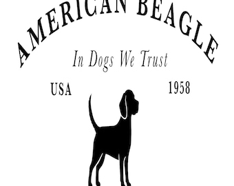 Camiseta para amantes de los beagles, con estampado vintage de perros americanos.