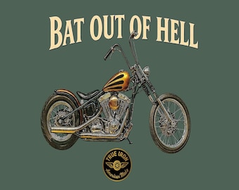 Vintage Chopper Motorcycle Shirt, Garment-Dyed Heavyweight Tee