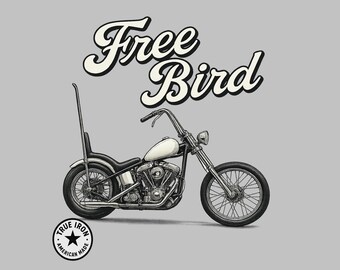 Motorcycle T-Shirt – Vintage Chopper Biker Rider Shirt