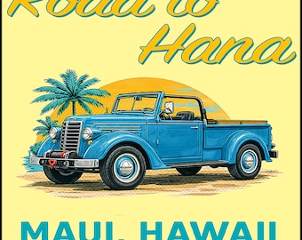 Camiseta Road to Hana, Maui, Hawái, Ruta Panorámica, Camiseta de Viaje Vintage