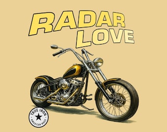 Motorcycle T-Shirt, Vintage Chopper Biker Shirt, Custom Bike Rider Tee