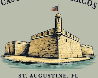 Camiseta de San Agustín, Florida, Castillo San Marcos, Fuerte Histórico, Camiseta de Viaje Vintage