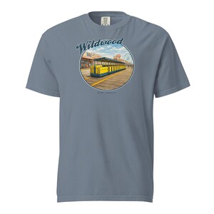 Wildwood NJ Boardwalk Tram Car Retro T-Shirt Jersey Shore Vintage Tee