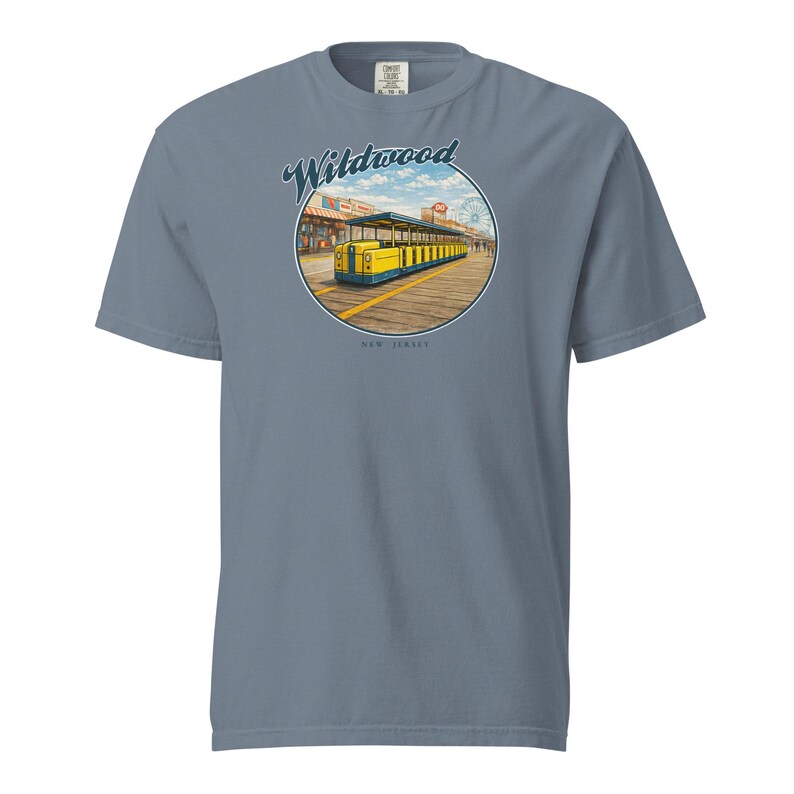 Wildwood NJ Boardwalk Tram Car Retro T-Shirt Jersey Shore Vintage Tee
