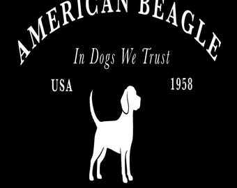 Camiseta vintage con estampado de beagle, camiseta gráfica de 1958, estilo retro americano.