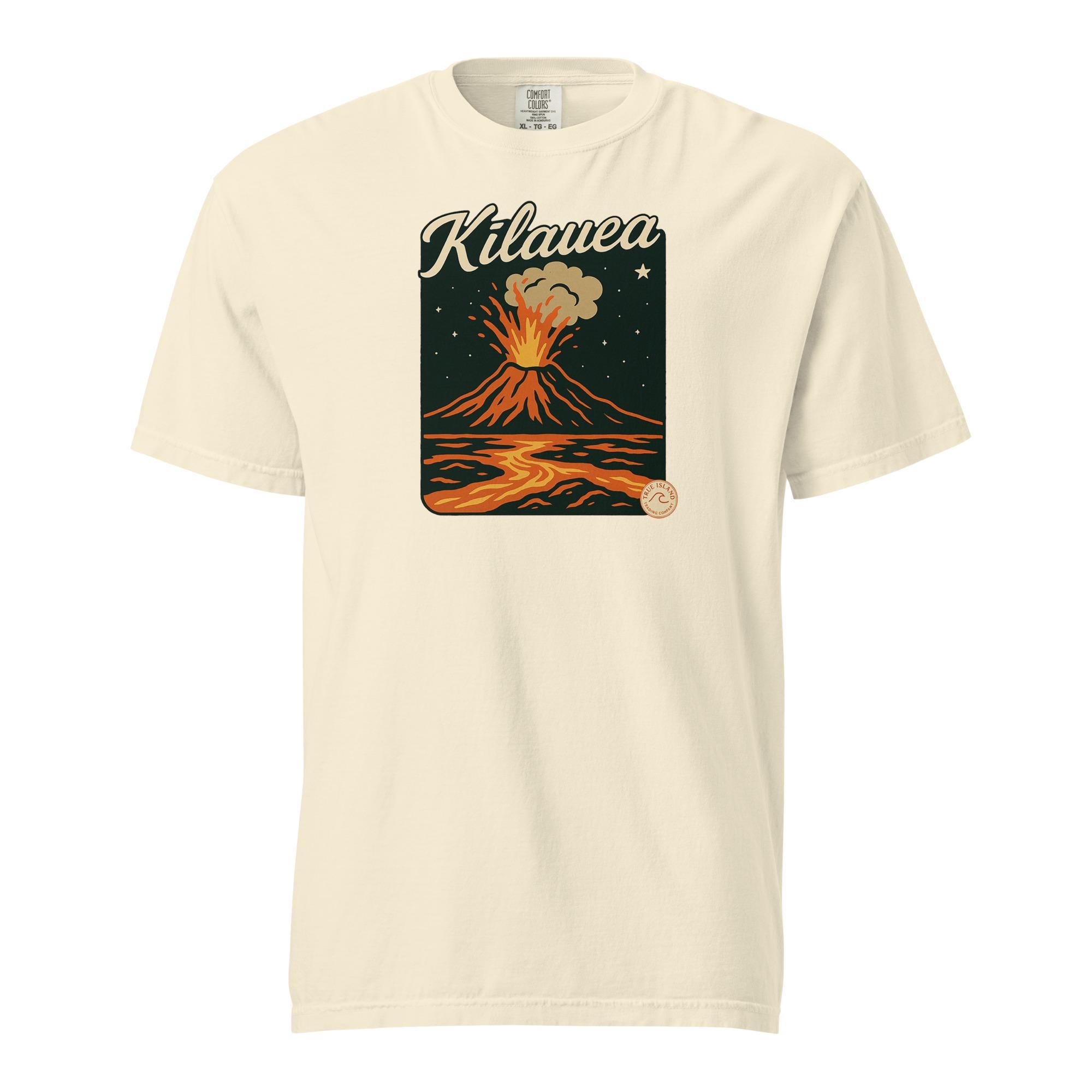 Kilauea Hawaii T-shirt Retro Volcano Lava Scene Vintage National
