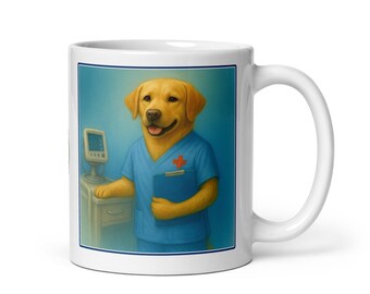 Labrador Nurse Coffee Mug – Dog Art RN Gift