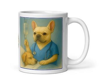 French Bulldog Nurse Coffee Mug – Pediatric RN Gift