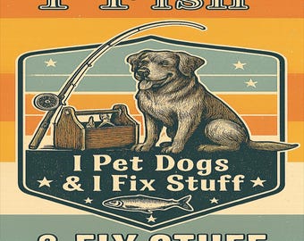 Fishing Dog Lover Shirt Funny Fisherman Pet Dogs Gift Tee