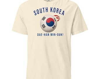 South Korea Football Fan Shirt Dae-han Min-Guk! Soccer Apparel