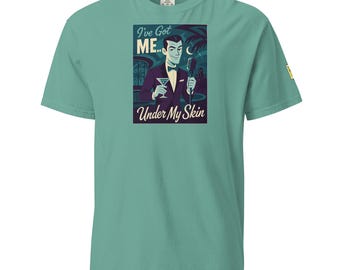 Retro Lounge Sängerin T-Shirt, Vegas Humor Cocktail Tee