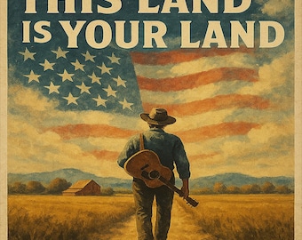 Americana Landscape Shirt Vintage American  Patriotic Folk Music
