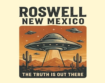 Roswell New Mexico Shirt Retro UFO Alien 1947 Flying Saucer Tee
