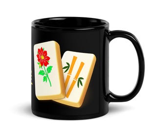Taza de regalo Mah Jongg, taza de café con azulejos de dragón verde, jugador de Mahjong