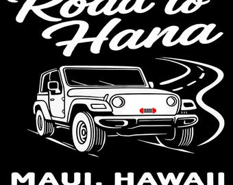Camiseta Road to Hana, Maui, Hawái, Ruta Panorámica, Camiseta de Viaje Vintage