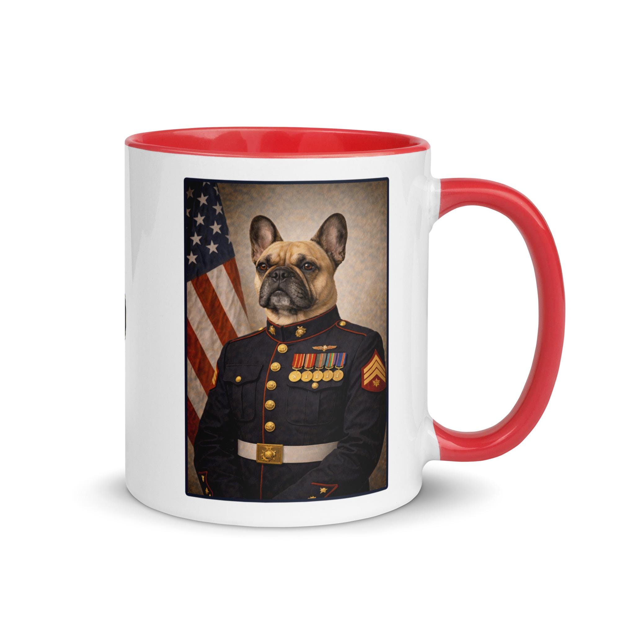 Marine French Bulldog Mug Military Dog Marine Veteran Gift Coffee
