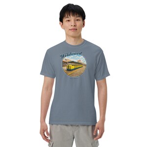 Wildwood NJ Boardwalk Tram Car Retro T-Shirt Jersey Shore Vintage Tee