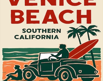 Venice Beach Kalifornien Klassisk Surf Buggy Retro Kust Streetwear