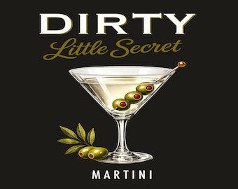 Camiseta Dirty Martini, regalo para amantes del martini, camiseta de cóctel Olive Bar