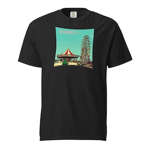Wildwood NJ Carousel Ferris Wheel Retro T-Shirt Jersey Shore Vintage Tee