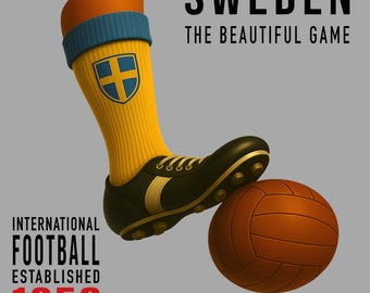 Vintage Sweden Football Shirt