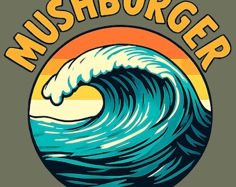 Retro Surf Wave Graphic T Shirt for Beach Lovers and Coastal Style