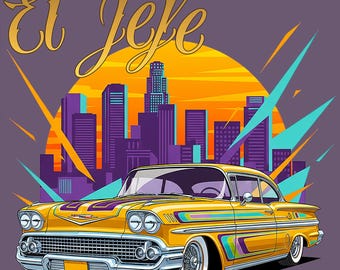 Lowrider T-Shirt Classic Cruiser El Jefe Car Culture Tee