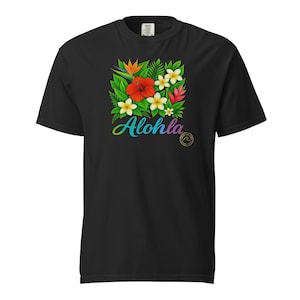 Aloha Hawaiian Floral T-Shirt – Tropical Island Flower Graphic Tee