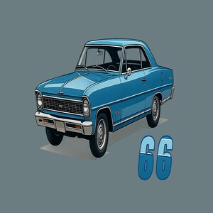 1966 Muscle Car Shirt: Classic Coupe Design, V8 Society Patch