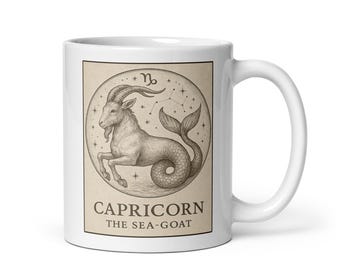 Capricorn Mug Zodiac Astrology Gift Goat Star Sign Coffee Cup Birthday