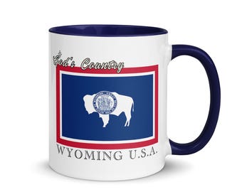 Wyoming State Flag Mug Cowboy State Western Pride Gift