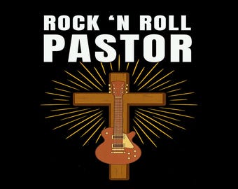 Camiseta de pastor de rock N Roll, regalo para guitarrista cristiano, camiseta de líder de alabanza
