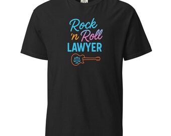 T-shirt avocat rock 'n' roll - T-shirt cadeau avocat amusant pour musiciens, avocats et professionnels du droit