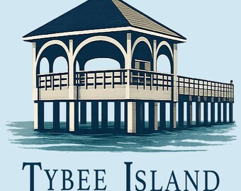 Camiseta de Tybee Island, Georgia, recuerdo de playa, vacaciones en Savannah, camiseta de viaje