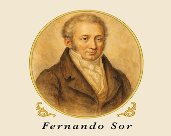 Chemise Fernando Sor pour maîtres de la guitare classique, cadeau pour professeur de musicien