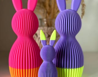 Moderner Osterhase Deko im Skandi Look – Personalisierbar – Minimalistische Osterdeko in Wunschfarben